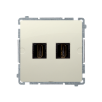 KONTAKT SIMON - Gniazdo HDMI podwójne (moduł); beż - BMGHDMI2.01/12