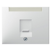 HAGER - ELEMENT CENTRALNY POJEDYNCZY Z ZASUWĄ CHRONIĄCĄ PRZED KURZEM I POLEM OPISOWYM BIAŁY K.1 - 11707009