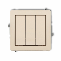 KARLIK - DECO; MECHANIZM ŁĄCZNIKA POTRÓJNY BEŻ - 1DWP-7