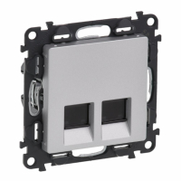 LEGRAND - GNIAZDO 2XRJ45 KAT.6 STP ALUMINIUM VALENA LIFE - 753347