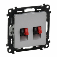 LEGRAND - GNIAZDO GŁOŚNIKOWE PODWÓJNE ALUMINIUM VALENA LIFE - 753378