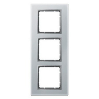 HAGER - RAMKA POTRÓJNA SZKLANA ALUMINIOWY B.7 - 10136414