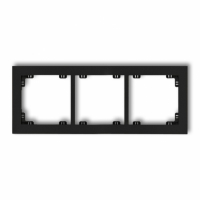 KARLIK - DECO; Ramka uniwersalna potrójna czarny mat - 12DR-3