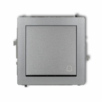 KARLIK - DECO SREBRNY METALIC PRZYCISK DZWONEK 7DWP-4 - 7DWP-4