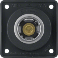 HAGER - GNIAZDO ZASILANIA 12 V MECHANIZM CZARNY MAT INTEGRO FLOW  - 845712503