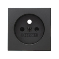 HAGER - ELEMENT CENTRALNY DO GNIAZDA Z UZIEMIENIEM Z PRZYSŁONAMI ANTRACYT AKSAMIT LAKIEROWANY Q.1/Q.3 - 3965766086