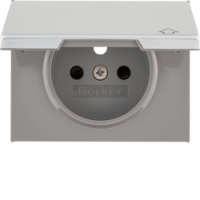 HAGER - ELEMENT CENTRALNY DO GNIAZDA Z UZIEMIENIEM Z POKRYWĄ ALUMINIUM K.5 - 3965777103