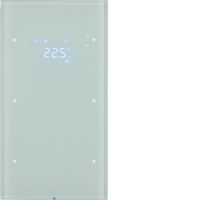 HAGER - SENSOR DOTYKOWY PODWÓJNY Z REGULATOREM TEMPERATURY BIAŁY SZKŁO R.3  - 75642050