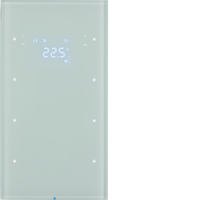 HAGER - SENSOR DOTYKOWY POTRÓJNY Z REGULATOREM TEMPERATURY BIAŁY SZKŁO R.3  - 75643050