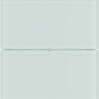 HAGER - PRZYCISK PODWÓJNY STANDARD SZKŁO BIAŁE B.IQ  - 75162090