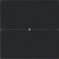 HAGER - PRZYCISK PODWÓJNY STANDARD SZKŁO CZARNE B.IQ  - 75162092
