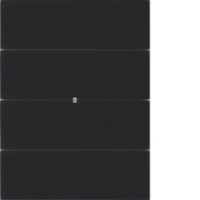 HAGER - PRZYCISK POCZWÓRNY STANDARD SZKŁO CZARNE B.IQ  - 75164092