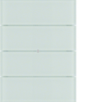 HAGER - PRZYCISK POCZWÓRNY KOMFORT SZKŁO BIAŁE B.IQ  - 75164590