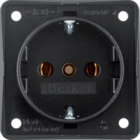 HAGER - GNIAZDO SCHUKO MECHANIZM CZARNY MAT INTEGRO FLOW  - 9418505