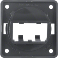 HAGER - PŁYTKA NOŚNA DO 2 MODUŁÓW MINI-COM ANTRACYT POŁYSK INTEGRO FLOW - 945592505