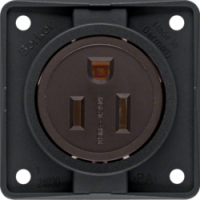 HAGER - GNIAZDO Z UZIEMIENIEM STANDARD USA/KANADA NEMA 5-15R CZARNY MAT INTEGRO - 862632503