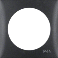 HAGER - RAMKA POJEDYNCZA Z NADRUKIEM "IP44" BEZ USZCZELKI ANTRACYT MAT INTEGRO FLOW  - 918272595