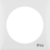 HAGER - RAMKA POJEDYNCZA Z NADRUKIEM "IP44" BEZ USZCZELKI BIAŁY POŁYSK INTEGRO FLOW  - 918272599