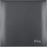 HAGER - RAMKA Z POKRYWĄ Z NADRUKIEM "IP44" ANTRACYT MAT INTEGRO FLOW - 918282595