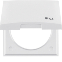 HAGER - RAMKA Z POKRYWĄ Z NADRUKIEM "IP44" BIAŁY POŁYSK INTEGRO FLOW - 918282599