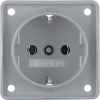 HAGER - GNIAZDO SCHUKO SZARY MAT INTEGRO FLOW  - 941852506