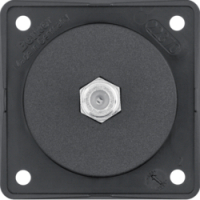 HAGER - GNIAZDO PRZYŁĄCZENIOWE ANTENY SATELITARNEJ MECHANIZM CZARNY MAT INTEGRO FLOW - 9451905