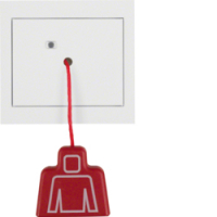 HAGER - SYSTEM PRZYWOŁAWCZY ŁĄCZNIK POCIĄGANY Z RAMKĄ Z RAMKĄ BIAŁY POŁYSK K.1  - 52027009
