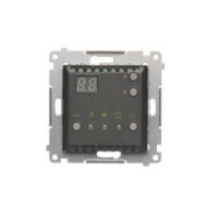 KONTAKT SIMON - Regulator temperatury z wyświetlaczem z czujnikiem wewnętrznym (moduł) 16(2) A, 230V~; antracyt - DTRNW.01/48