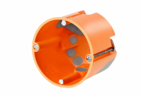 SIMET - PUSZKA DO PUSTYCH ŚCIAN FI60MM, Z MEMBRANAMI PRZEBICIOWYMI 20MM, GŁĘBOKA /POMARAŃCZOWY E3700. - 83192088
