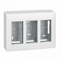 KONTAKT SIMON - Obudowa natynkowa S500 3-modułowa, 6x K45; kompletna; czysta biel - 51000003-030
