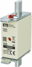 ETI - WKŁADKA TOPIKOWA NH - ZWŁOCZNA / KOMBI NH000 GG 32A/690V - 004181308