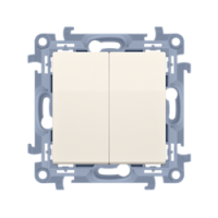 KONTAKT SIMON - Łącznik świecznikowy z podświetleniem LED i do wersji IP44 (moduł) 10AX, 250V~, zaciski śrubowe; krem !Posiada wkładkę uszczelniającą pod klawisze - CW5BL.01/41