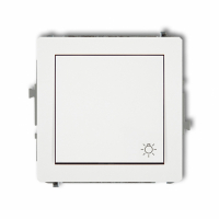 KARLIK - DECO; Mechanizm łącznika zwierny światło; biel - DWP-5