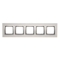 KONTAKT SIMON - Ramka 5-krotna Nature-Metal, INOX KLASYCZNY, IP20/IP44* (*IP44-należy zastosować zestaw uszczelek DUN5) - DRN5/77