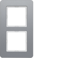 HAGER - RAMKA PODWÓJNA, ALUMINIUM Q.7 . - 10126074