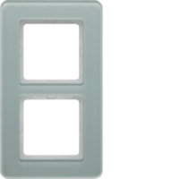 HAGER - RAMKA PODWÓJNA, SZKŁO, BIAŁY Q.7 . - 10126079
