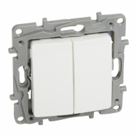 LEGRAND - ŁĄCZNIK SCHODOWY PODWÓJNY ZACISKI AUTOMATYCZNE 10AX BIAŁY NILOE2 - 764502
