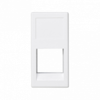 KONTAKT SIMON - Płytka K45/2, 1x RJ bez osłon; 22,5x45mm; 3M OCK; czysta biel - KA045/9