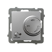 OSPEL - REGULATOR TEMPERATURY Z CZUJNIKIEM PODPODŁOGOWYM SREBRO AS. - RTP-1G/m/18