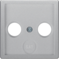 HAGER - ELEMENT CENTRALNY DO GNIAZDA ANTENOWEGO 2- I 3-WYJŚCIOWEGO ALUMINIUM AKSAMIT LAKIEROWANY Q.1/Q.3 - 12036084