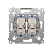 KONTAKT SIMON - ŁĄCZNIK KRZYŻOWY PODWÓJNY ZACISKI AUTOMATYCZNE 10AX 250V SIMON 54 - SW7/2XM