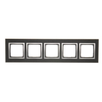KONTAKT SIMON - Ramka 5-krotna Nature-Metal, INOX YIN, IP20/IP44* (*IP44-należy zastosować zestaw uszczelek DUN5) - DRN5/78