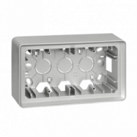 KONTAKT SIMON - Puszka natynkowa 2-krotna; aluminium - 8200760-093