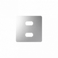 KONTAKT SIMON - Pokrywa gniazda 2xUSB; aluminium - 8201090-093