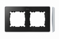 KONTAKT SIMON - Ramka 2-krotna, Detail SELECT-metal, GRAFIT / podstawa Aluminium - 8201620-240