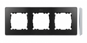 KONTAKT SIMON - Ramka 3-krotna, Detail SELECT-metal, GRAFIT / podstawa Aluminium - 8201630-240
