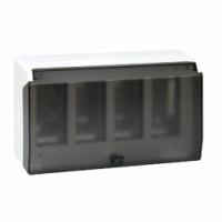 KONTAKT SIMON - Obudowa natynkowa S500 z pokrywą 4-modułowa, 8x K45; kompletna; czysta biel - 51040004-030