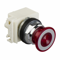 SCHNEIDER ELECTRIC - PRZYCISK GRZYBKOWY PODŚWIETLANY LED 24V O41 CZERWONY. - 9001KR9P35LRR