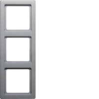 HAGER - RAMKA POTRÓJNA ALUMINIUM AKSAMIT LAKIEROWANY Q.1 - 10136084