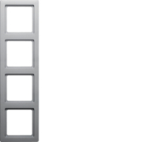 HAGER - RAMKA POCZWÓRNA ALUMINIUM AKSAMIT LAKIEROWANY Q.1 - 10146084